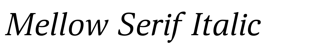 Mellow Serif Italic